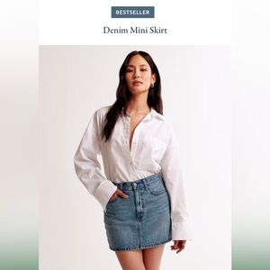 Abercrombie and Fitch Blue Denim Mini Skirt Casual Pencil